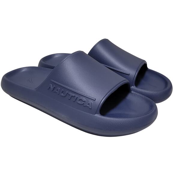 Nautica Men Dacio Summer Beach Pool Slides Size US 11M Navy Blue - Picture 1 of 4